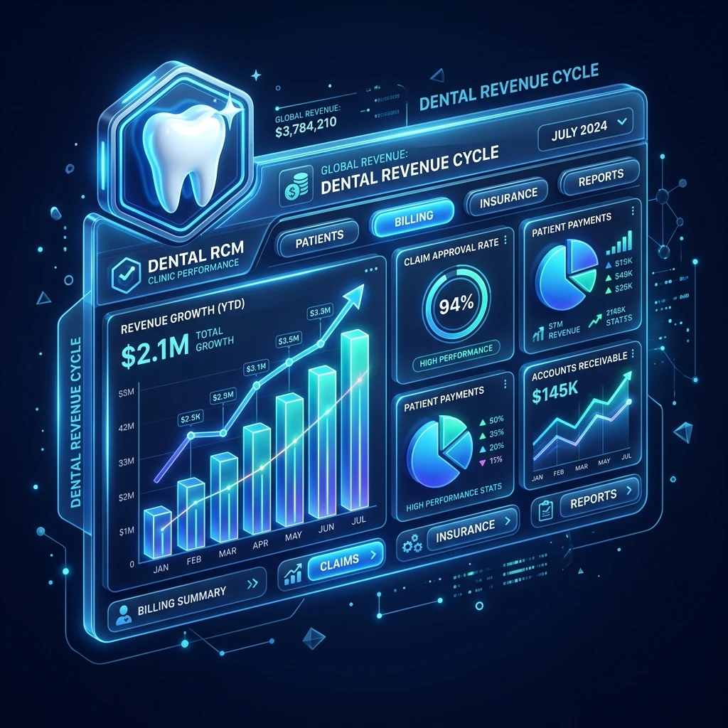 DentaPro Revenue Cycle Management Dashboard Graphic